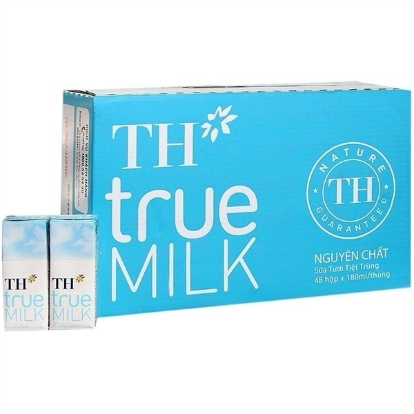 Sữa TH True Milk nguyên chất 180ml - lốc - Man Mart