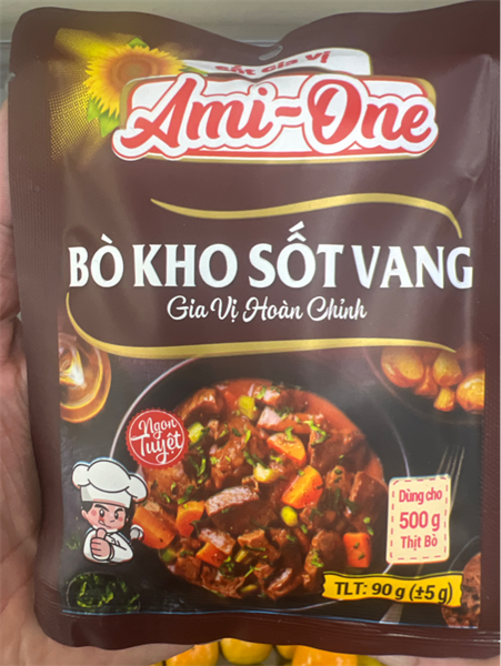 Bò kho sốt vang ami-one 90g - gói